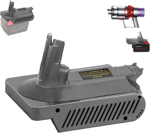 V10 Adapter for Dyson SV12, Compatible with Milwaukee 18V M18 Battery for Dyson V10 Vacuum Cleaners