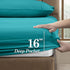 Premium 4-Piece Microfiber Sheet Set, 1800 Hotel Quality, Turquoise, Full, 16 Inch Deep Pocket, Ultra Soft Bedding