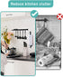 Paper Towel Holder - Self Adhesive or Drilling Under Cabinet Stainless Steel Black Wall Mount for Kitchen