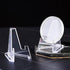 Acrylic Card Stands, Mini Coin Display Easel Holders for Coins, Pocket Watches, and Challenge Medals (Clear, 30 Pieces)