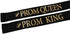 "Prom King" and "Prom Queen" Sashes - Graduation Party Accessories, Black with Gold Print