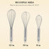 NileHome Stainless Steel Whisk Set, 3 Pack, 8" 10" 12" Kitchen Whisks for Cooking and Whisking