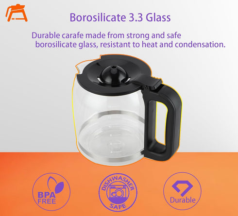 14 Cup Coffee Pot Replacement, Compatible with Cuisinart DCM-3200 Series Coffee Makers