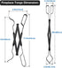 Stanbroil Outdoor Campfire Fireplace Tongs, 26" Long, Black Log Grabber