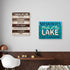 Lake House Wall Art Decor, Memories Made at the Lake, 15" x 12" Canvas Framed Painting for Nature Lovers
