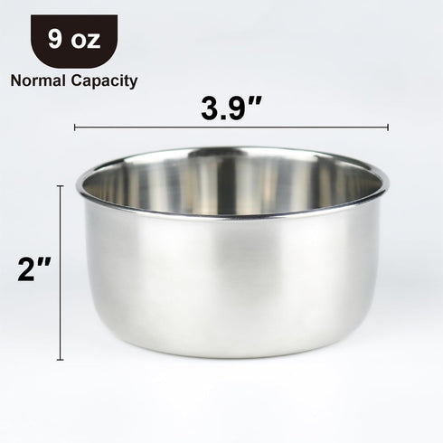 Stainless Steel 10oz Lidded Bowls, 4 Pack Unbreakable Small Bowls with BPA-free Plastic Lids