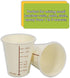 50 Coated Paper Graduated Measuring Cups, 3oz for Mixing Paint, Stain, Epoxy, Resin; Disposable & Recyclable by