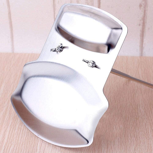Kitchen Pan Lid Holder and Spoon Rest, Stainless Steel Cookware Organizer for Uncluttered Desktop