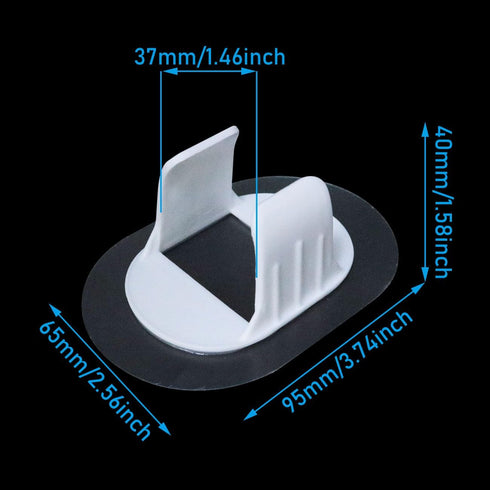 4PCS Self-adhesive No-drill Washing Machine Drain Hose Holder White Pipe Fixing Clamp Flexible Laundry Sink Drain Hose Clip keeping the end of the drain hose within the drainage area