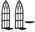 15.8'' Set Set 2 HPC Decor Candle Sconce of Two- Black Metal Candle Wall Sconces- Wall Sconce Candle Holder - Sconces