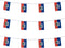 ZXvZYT Haiti Haitian Flag Banner String, Small Mini Haiti Pennant Flags for Grand Opening, National Sports Events,