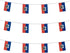 ZXvZYT Haiti Haitian Flag Banner String, Small Mini Haiti Pennant Flags for Grand Opening, National Sports Events,