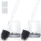 Lefree 2 Pack Silicone Toilet Brush and Holder Set with Ventilated Holder for Bathroom Cleaning