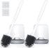 Lefree 2 Pack Silicone Toilet Brush and Holder Set with Ventilated Holder for Bathroom Cleaning