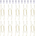 10-Piece Brass Plate Wall Hangers, 8 Inch Invisible Decorative Holders with 12-Piece Wall Hooks