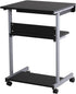 Topeakmart Mobile Compact Computer Desk Cart for Small Spaces, Work Workstation, Writing Desk Table with Drawers