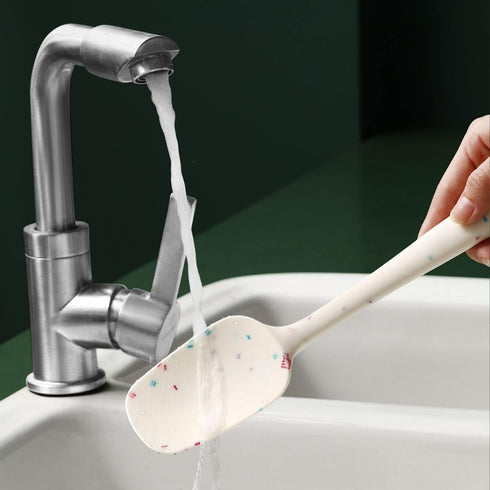 SiXi Silicone Spoon Shovel, Heat Resistant One Piece Design, Nonstick Spoon for Baking Mixing Tool, Kitchen Gadgets