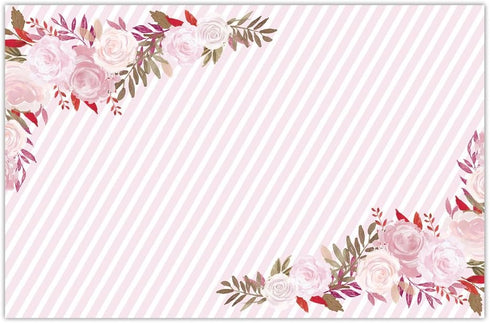 DB Party Studio 25 Pack Paper Place Mats, 17" x 11" Disposable for Bridal Shower, Graduation, Birthday & Easy Cleanup