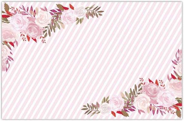 DB Party Studio 25 Pack Paper Place Mats, 17" x 11" Disposable for Bridal Shower, Graduation, Birthday & Easy Cleanup