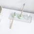 Airmoon Mini Ceramics Handmade Couple Toothbrush Holder Stand for Bathroom Vanity, Pack of 2