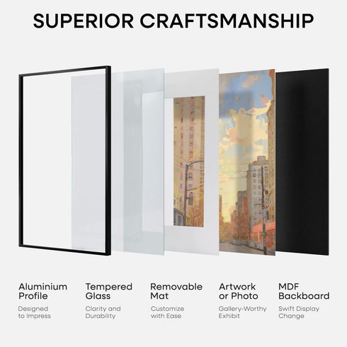 15x21.25 15 21.25 21.25x15 15by21.25 Set 1 Homeforia Black Puzzle Frame, High End Metal x Picture Frames without Mat
