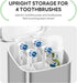 9 inches, 5 GFWARE Toothbrush Holders with Cover - Electric Toothbrush Length Less Than Slots Tooth Brush Holder