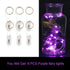 YKB 6 Pack 3.3ft/1m Purple Fairy String Lights Battery Operated Fairy Lights Starry String Lights on Silvery Copper