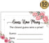 KONKAVA 3.5" 2") 50 Guess How Many Game Cards, Baby Shower Bridal Shower Game Cards (Pink Rose x Pieces