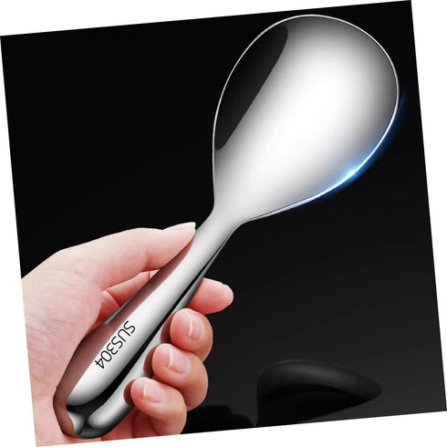 Serving Spoon Japanese Rice Ice Cream Spoon Stainless Spatula Premium Material Spoon Dish Spoons Mini Scoop Rice Scooper Food Home Large Dessert Spoon 304 Stainless Steel