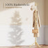 Pipishell Sturdy Wooden Coat Rack Stand, Adjustable Free Standing Tree Hanger with 4 Sections & 8 Hooks for Home