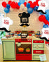 4pcs Little Chef Hat Balloons, Cookie Chef Helium Balloons for Baking Birthday Party, Cooking Theme Decoration