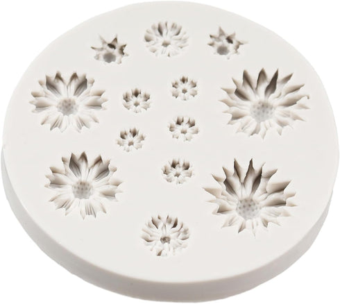 Daisy Flower Fondant Mold, Silicone Molds for Cake Decoration, Cupcake Topper, Chocolate, Gum Paste