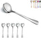 Kyraton 6-Piece Stainless Steel Round Soup Spoons, Dinner & Table Spoons, Dishwasher Safe Silverware Set