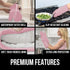 Gorilla Grip Heat and Slip Resistant Silicone Oven Mitts Set, Waterproof, Long Flexible Gloves for Cooking, Pink