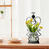 Bulb Angel Plant Terrarium with Metal Stand, Air Planter Glass Vase Metal for Hydroponics Home Garden Office