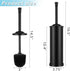 Set,304 Black Toilet Brush and Holder Stainless Steel Toilet Bowl Brush and Holder for Bathroom,Heavy Duty Toilet