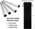 Reusable Stainless Steel Drinking Straws, 20 Pcs, 4 Sizes - 6.3'' 7.1'' 8.5'' 10.5'', BPA Free with 2 Brushes and Carry