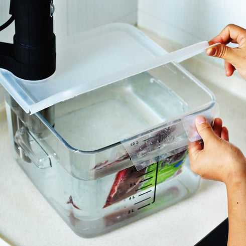 EVERIE Collapsible Hinged Lid for Anova Nano 750w, 800w, 900w, 1000w and Rubbermaid Container 12, 18, 22 Quart