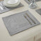 Pack of 4 Matching Rhinestones Placemats, 12x16 Inches Grey Sequined for Spring Wedding Birthday Baby Shower