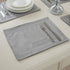 Pack of 4 Matching Rhinestones Placemats, 12x16 Inches Grey Sequined for Spring Wedding Birthday Baby Shower