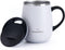 GRANDTIES Insulated Coffee Mug with Handle, 16 oz Sliding Lid for Splash-Proof Thermal Tumbler, Double Walled Vacuum