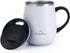 GRANDTIES Insulated Coffee Mug with Handle, 16 oz Sliding Lid for Splash-Proof Thermal Tumbler, Double Walled Vacuum