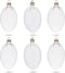 Set of 6 Clear Glass Egg Ornaments DIY Craft - 4 Inches
