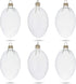 Set of 6 Clear Glass Egg Ornaments DIY Craft - 4 Inches