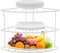 yaenoei 3-Tier Kitchen Corner Shelf Organizer, Cabinet & Countertop Storage for Plates, Cups & Bowls (White)