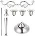 OwnMy 3 Arms Metal Candelabra, Silver Elegant Candle Holder for Wedding Dining Table Christmas Party Home Decoration