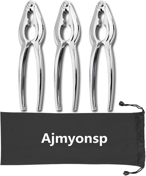 3Pcs Stainless Steel Crab Crackers Seafood Tools Set for Shellfish, Crab Shells, Nuts with Storage Bag