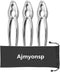 3Pcs Stainless Steel Crab Crackers Seafood Tools Set for Shellfish, Crab Shells, Nuts with Storage Bag