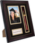 GraduatePro Graduation Picture Frame with Tassel Holder, Shadow Box Graduation Decoration Gift, Mahogany 4x6 Photo Frame