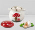 dgudgu Counter Mushroom Garlic Keeper For Ceramic Garlic Container Red Storage Holder Garlic Saver